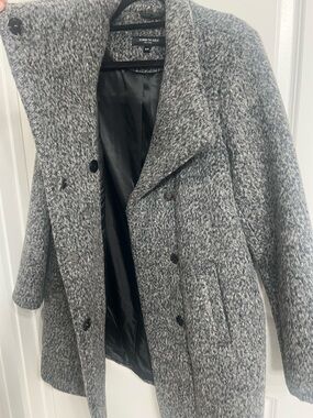NWOT Kenneth Cole Gray Wool Blend Peacoat M